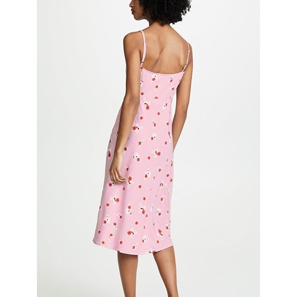 Pink floral midi dress shopbop size M NWT - Re:named Brenda dress. Crepe - cute! - Picture 5 of 8